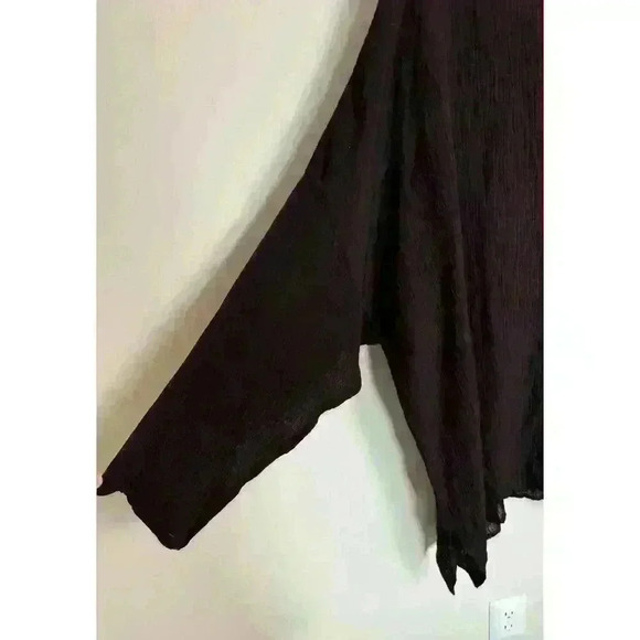 Su Zen Women’s Tunic Top 100% Rayon Dark Plum One size Beautiful Drape Fit - Picture 11 of 11